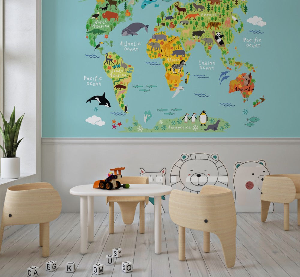 Kids Map Wallpaper