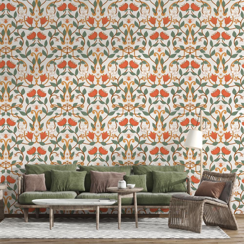 Blooming orange flower