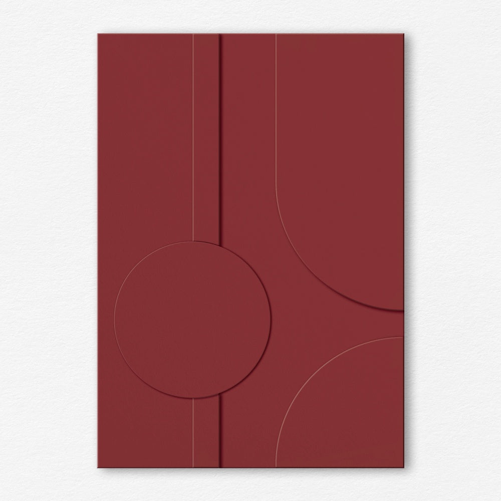 Layered geometry - Brick Red