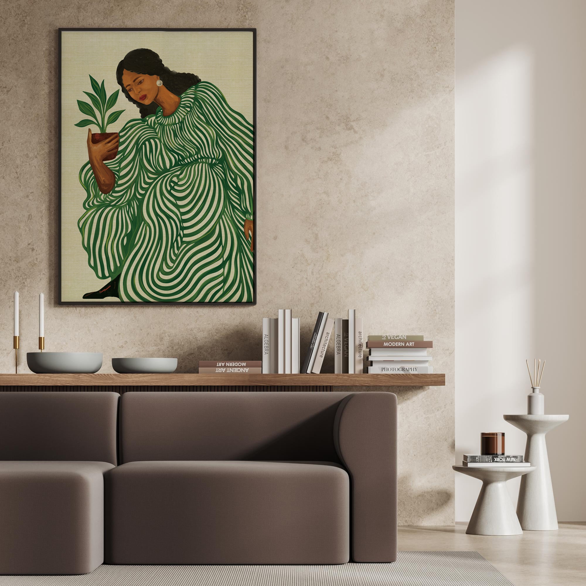 Nurturing Stillness Wall Art Canvas Painting