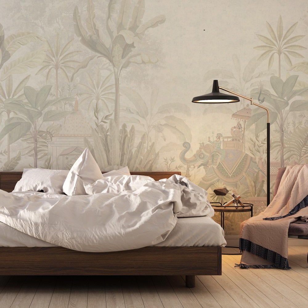 Minimalist Wild Forest bedroom wallpaper