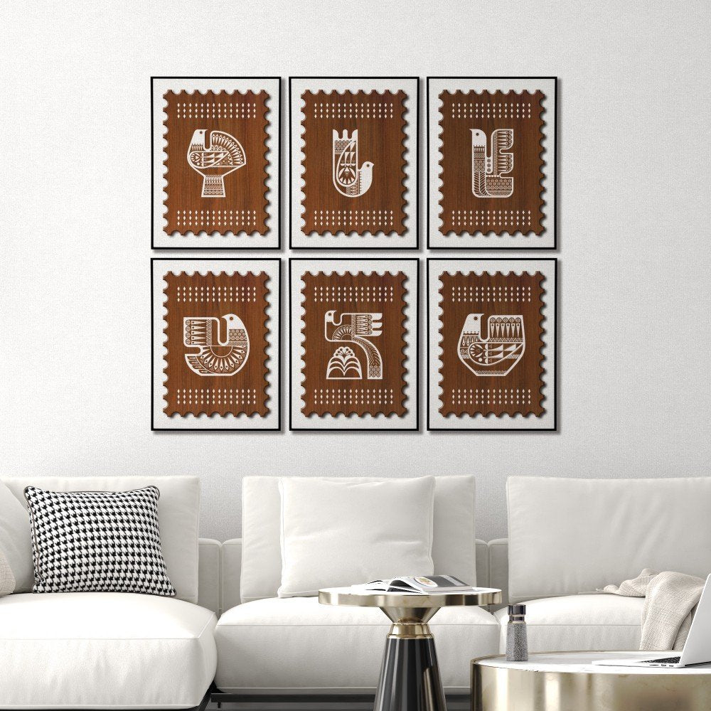 The Stamp Collection of Indian Birds - White BG