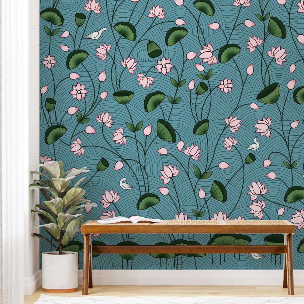 Pichwai - Lotus all over