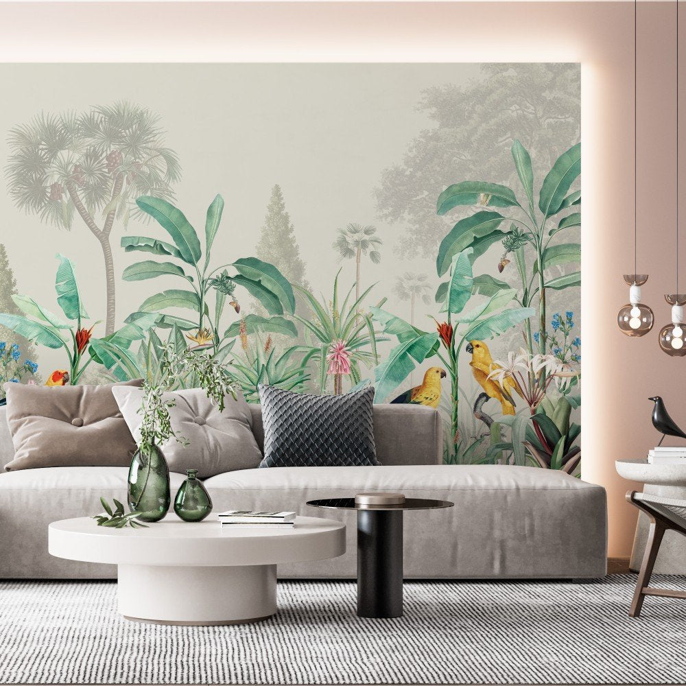 Parrots visiting tropical lines