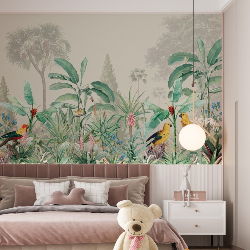 Parrots visiting tropical lines