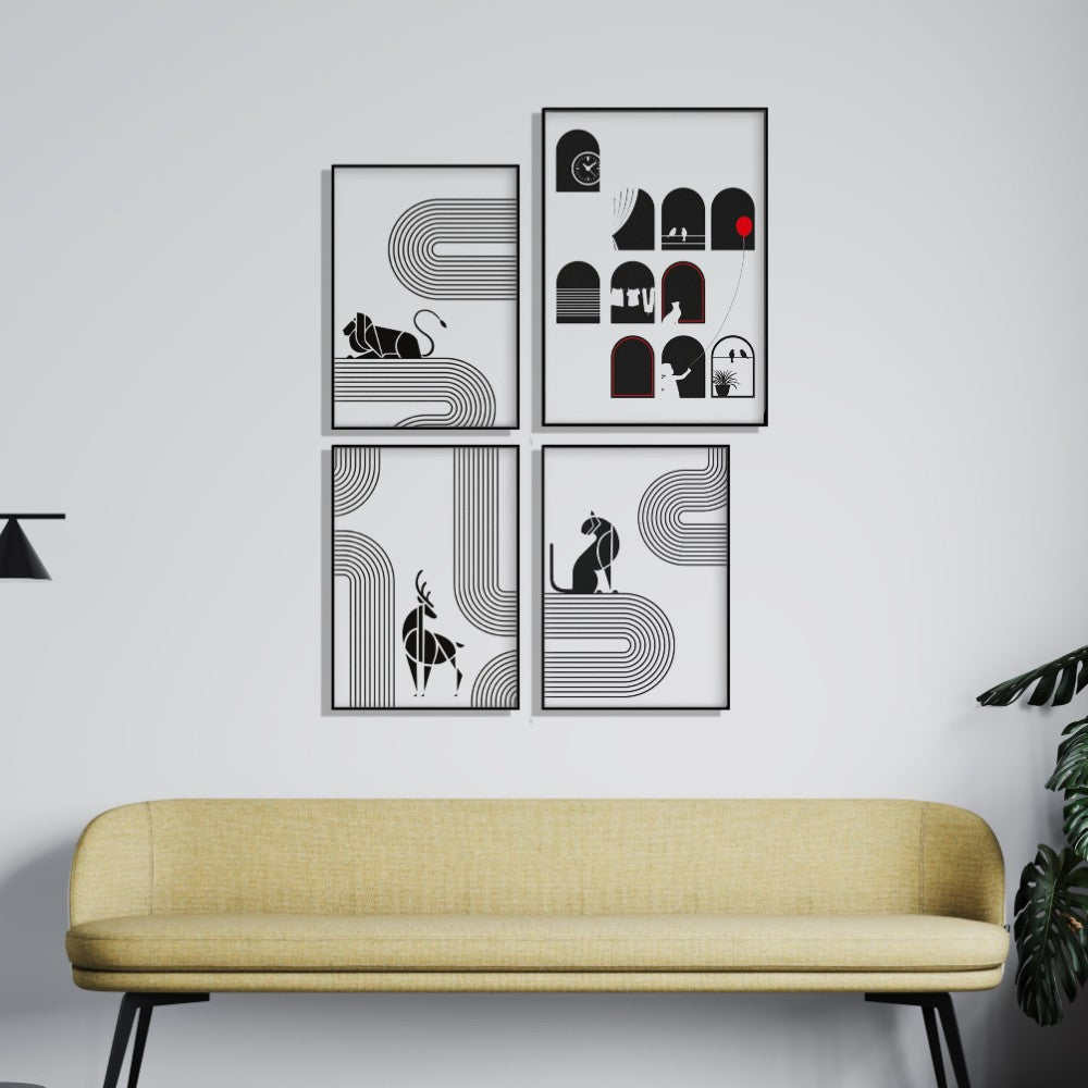 From the Black Window - Set of 4