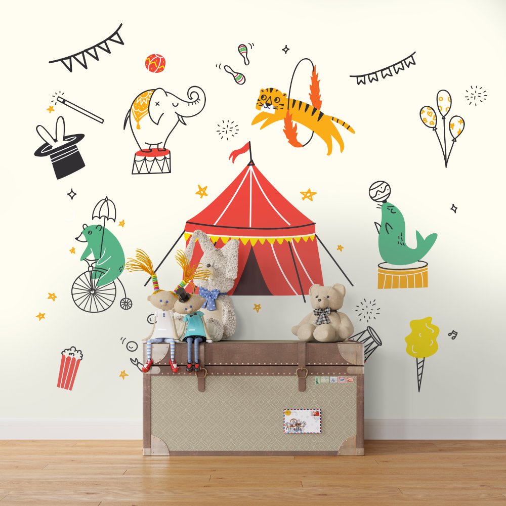 Circus show - kids room wallpaper