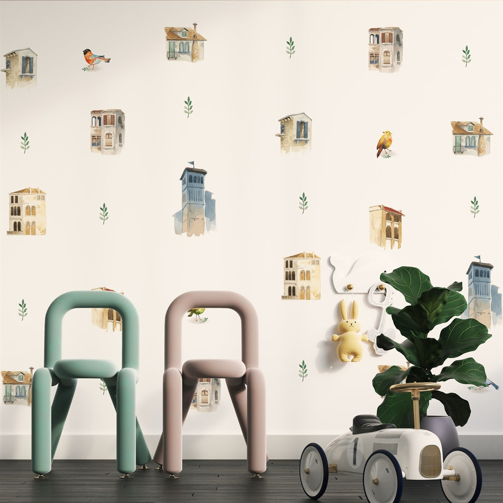 Welcome to the dream land- kids room wallpaper