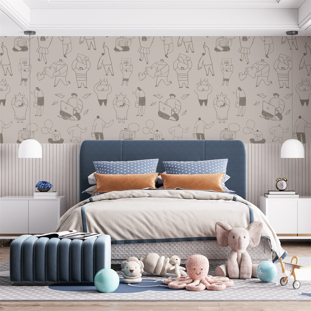 For the creative kids room wallpaper