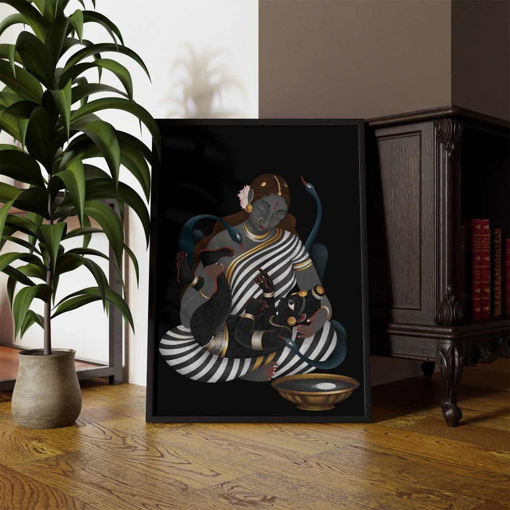 Krishna's play with the Moon