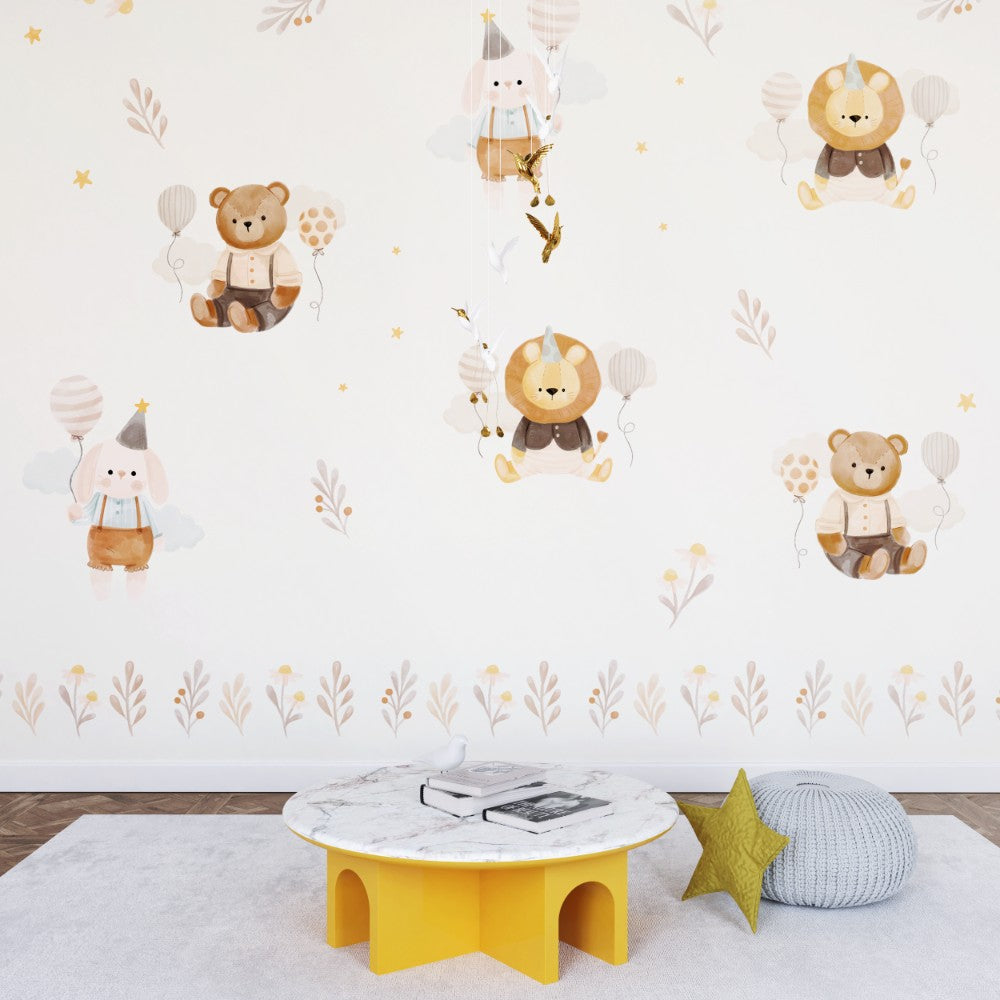 Celebration - teddy - kids room wallpaper