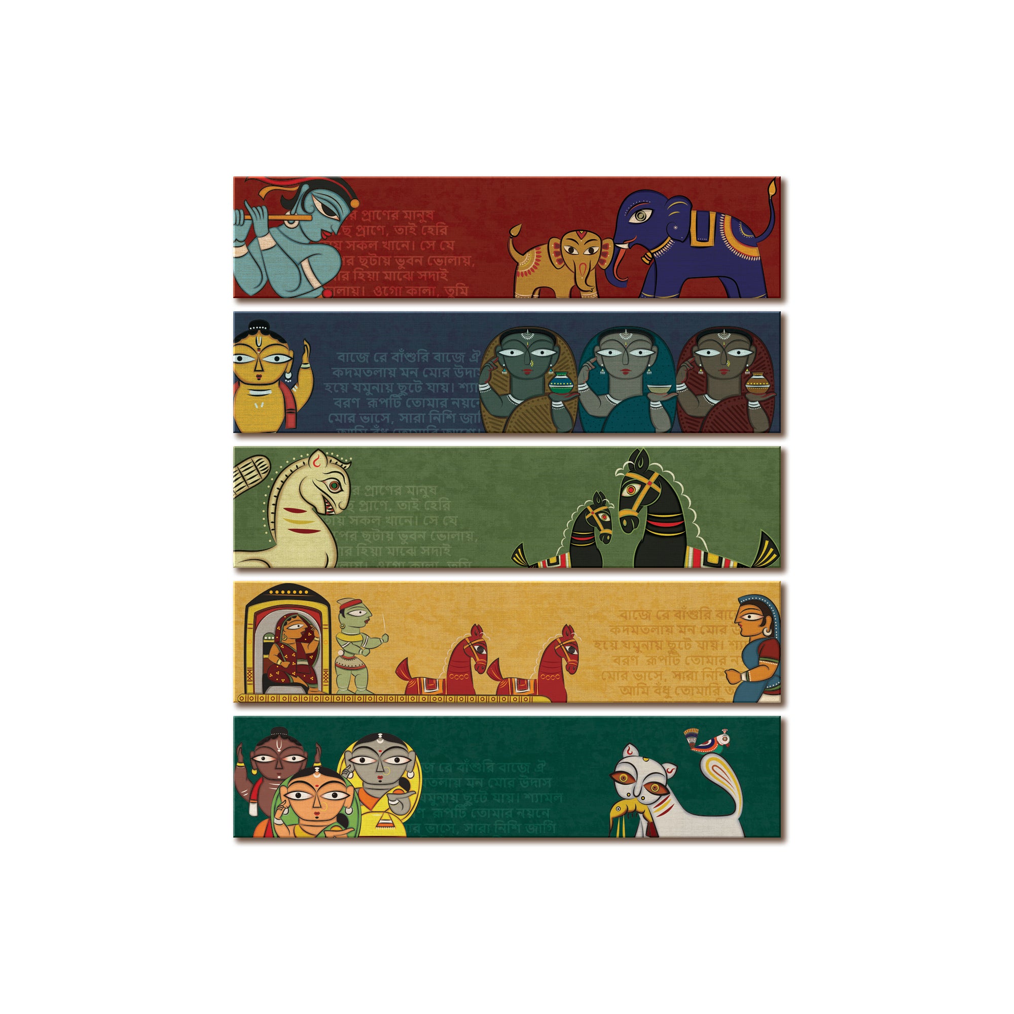 Lok Katha Panels - Set of 5