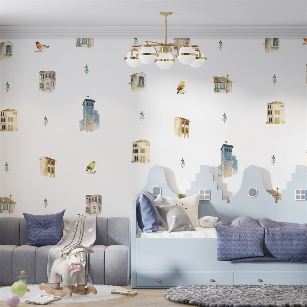 Welcome to the dream land- kids room wallpaper