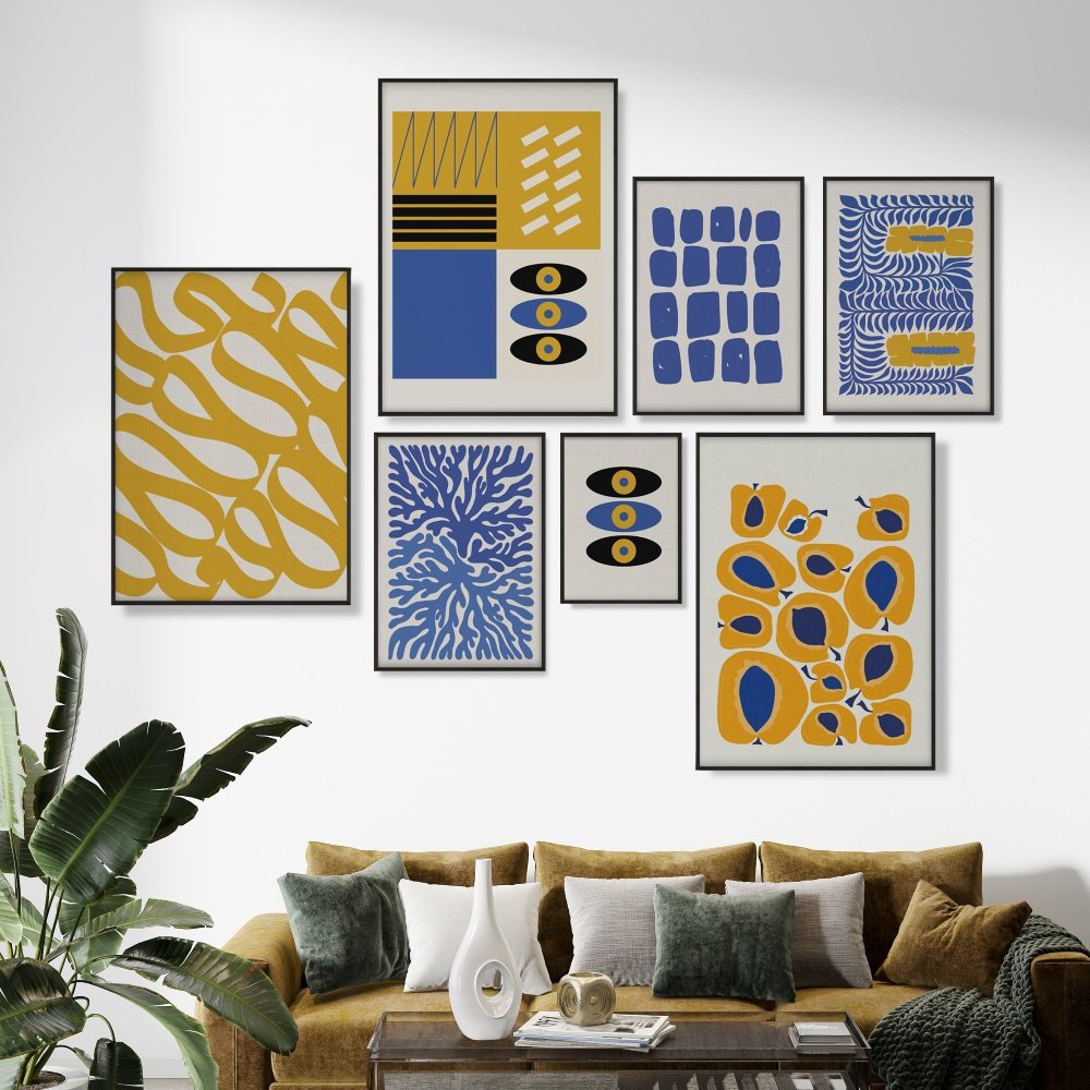 Misty Blue - set of 7