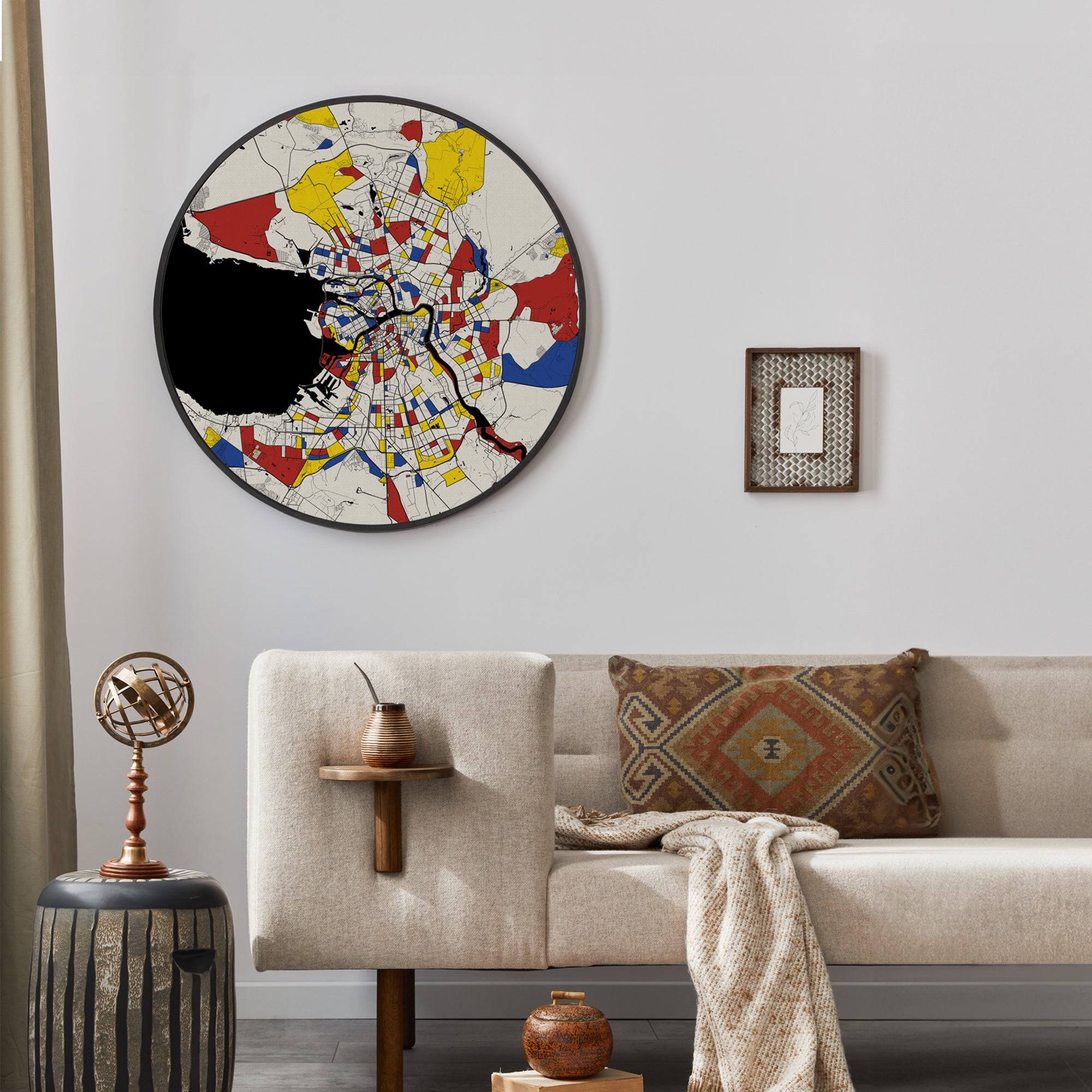 Mondrian Map - Round
