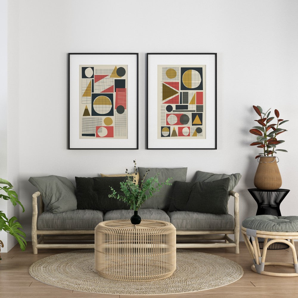 Unshaped Geometry in Glass - Set of 2