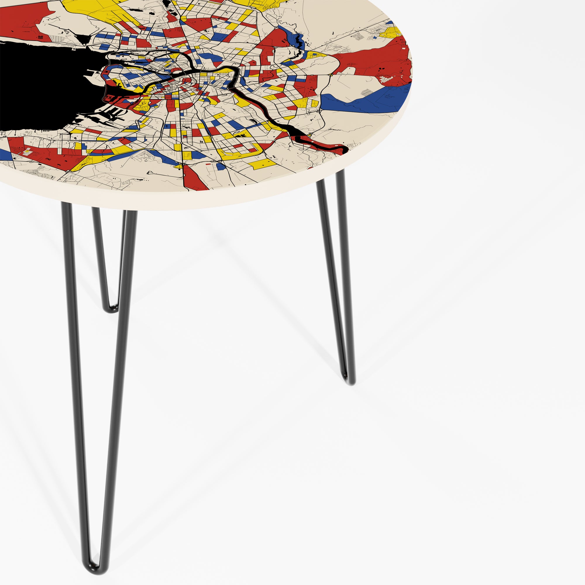 Mondrian Map Table