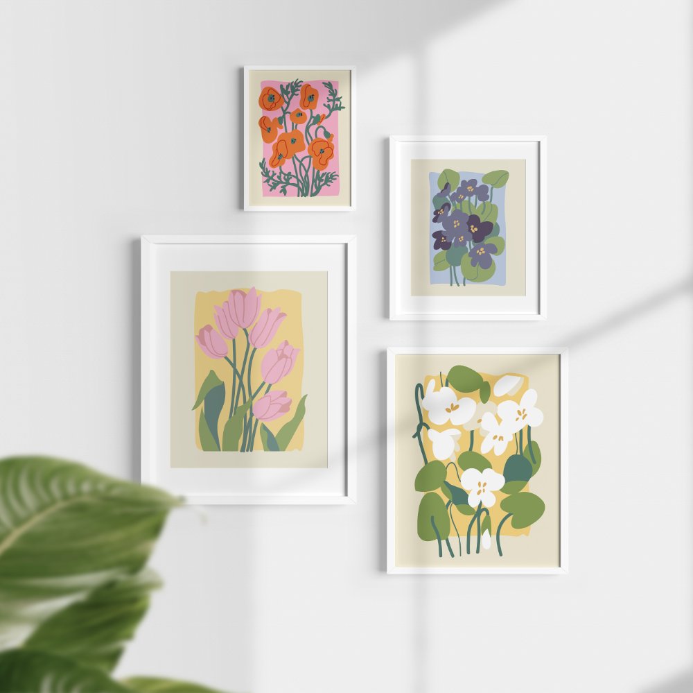 Floral Display - Set of 4