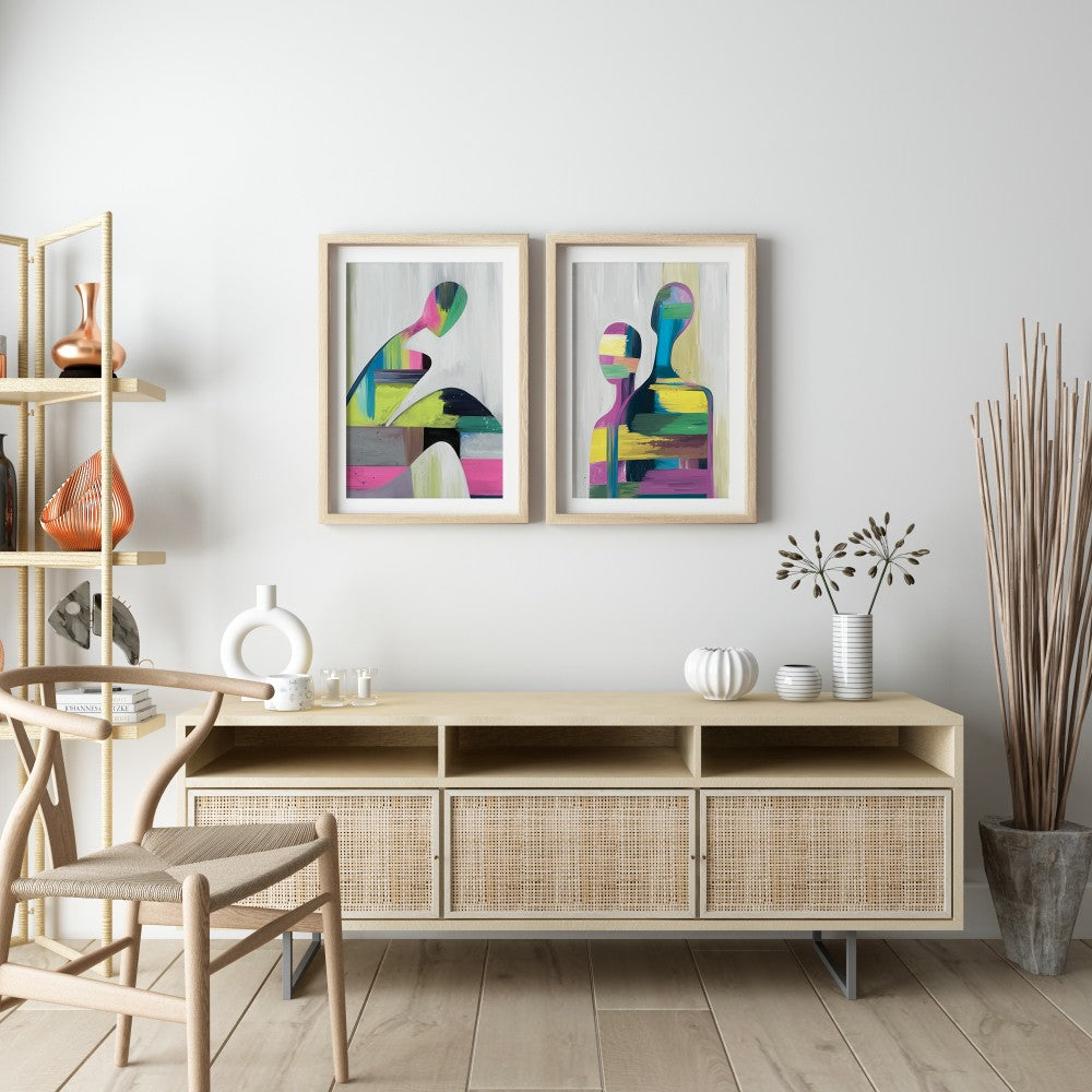 Faceless Humans with Glass Frame - Set of 2