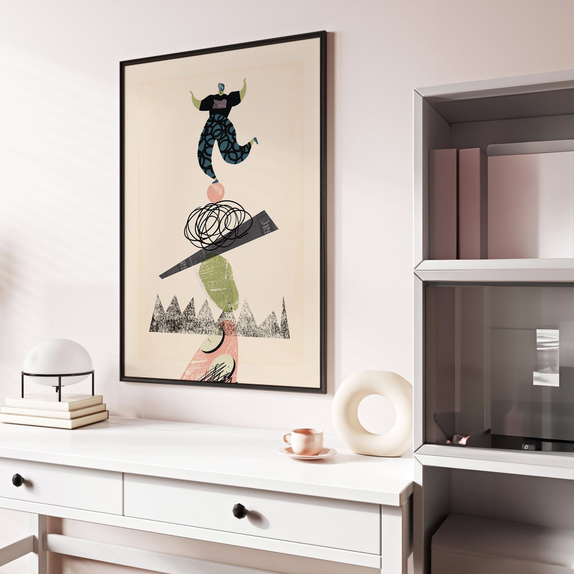 Harmony in Layers – The Abstract Balance Wall Art