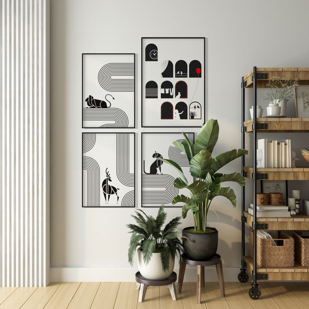 From the Black Window - Set of 4