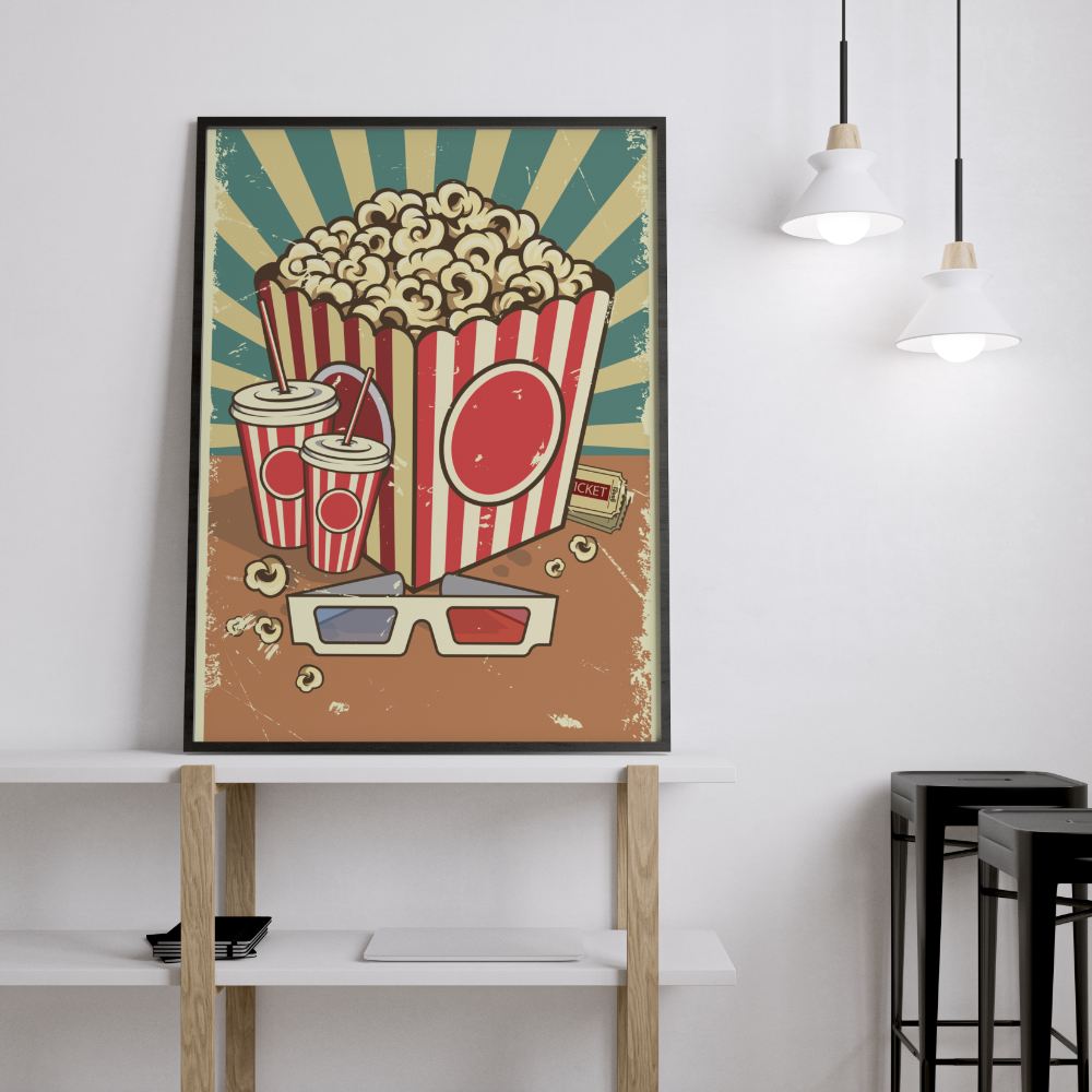 Retro Poster - Popcorn