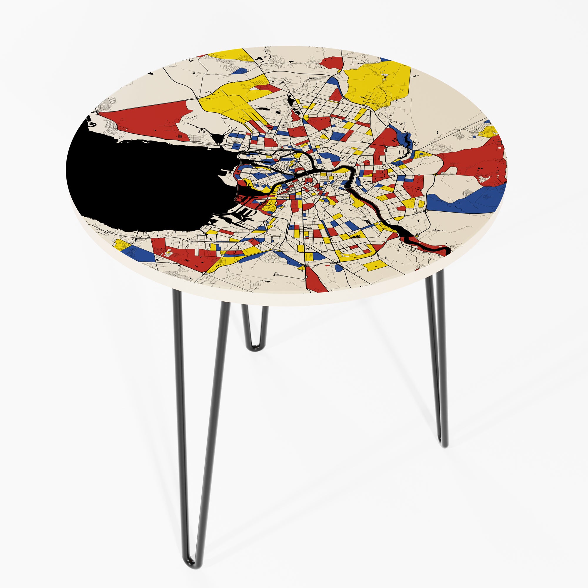 Mondrian Map Table