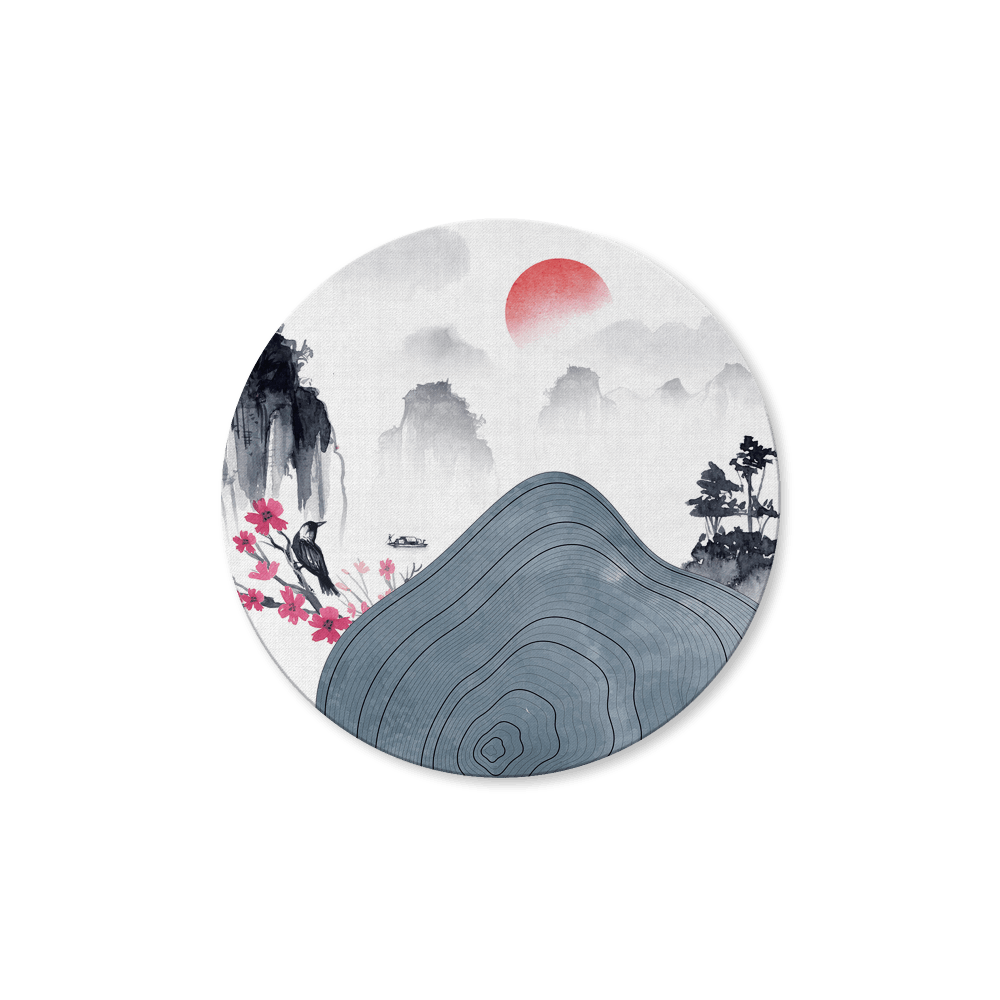 Japanese Ink Grey - Round