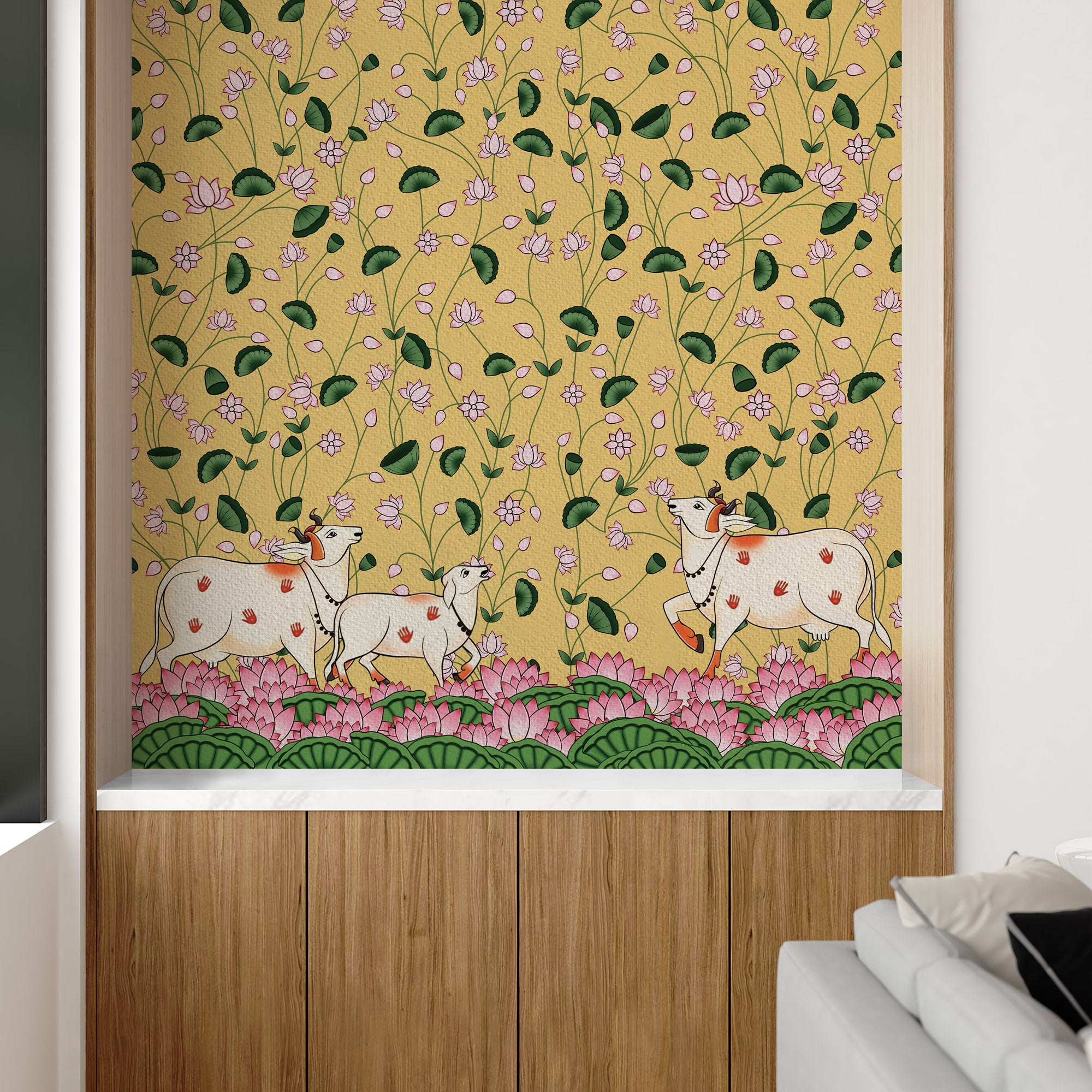 Pichwai - Cow in Yellow