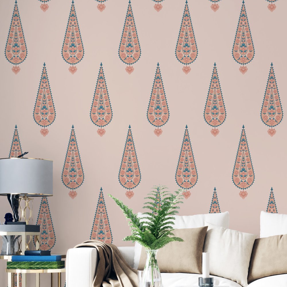 Bloom in Peach- Kids Room Wallpaper