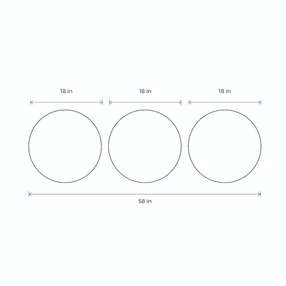Love in lines - Round - Set of 3