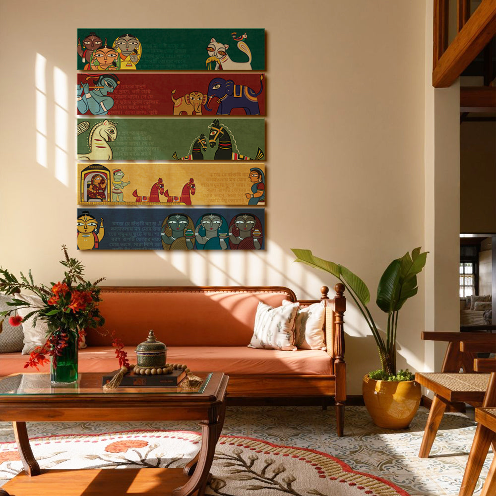 Lok Katha Panels - Set of 5