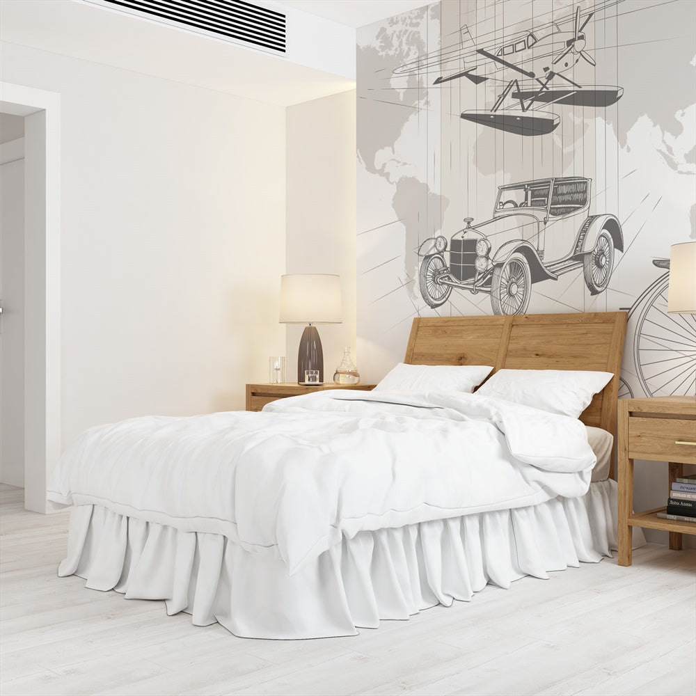 The Vintage Ride kids room wallpaper