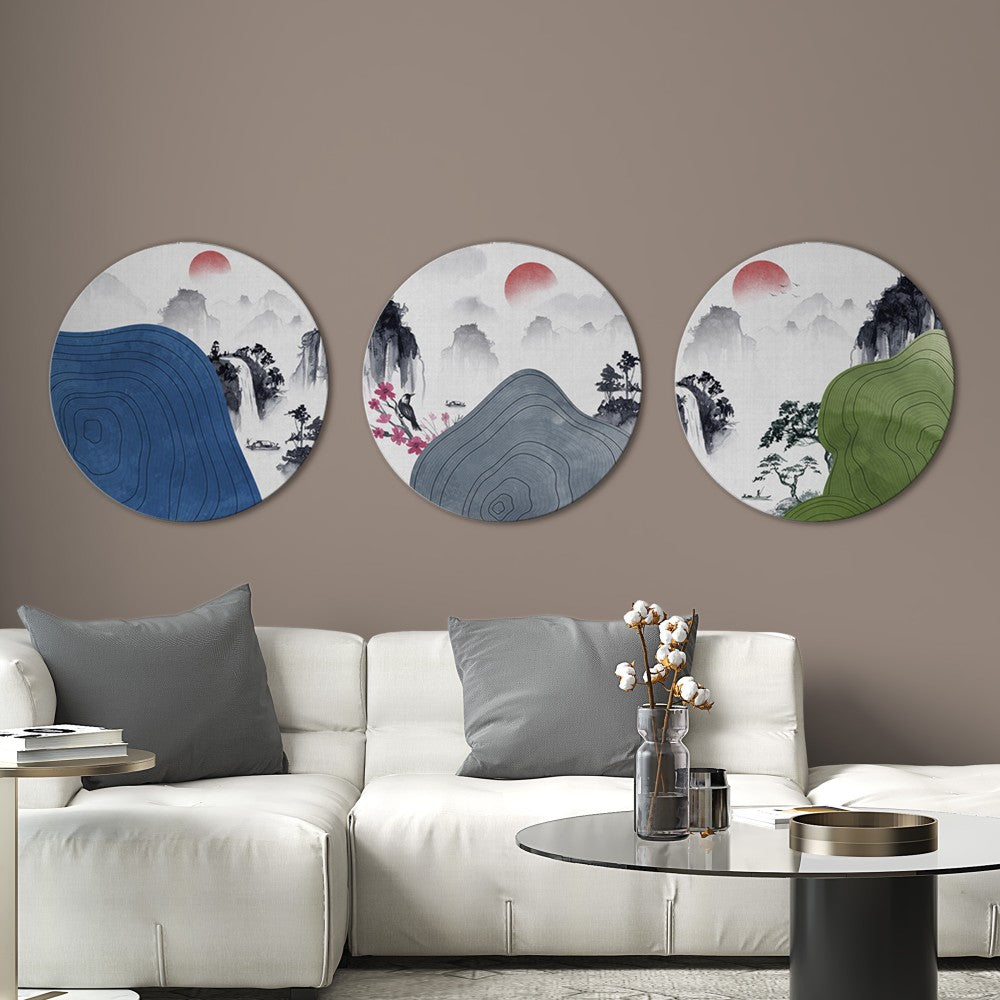 Japanese Ink Grey - Round