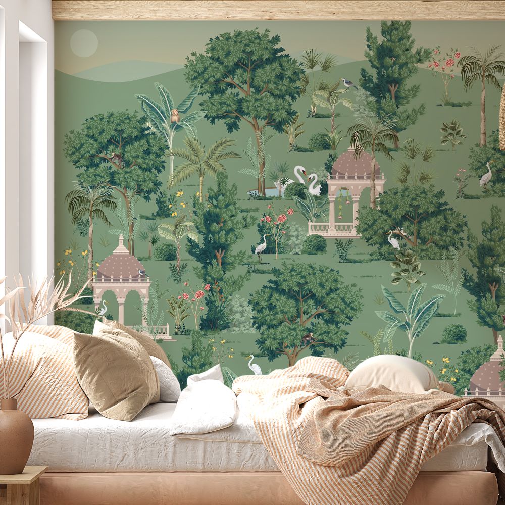 White Swan in Garden