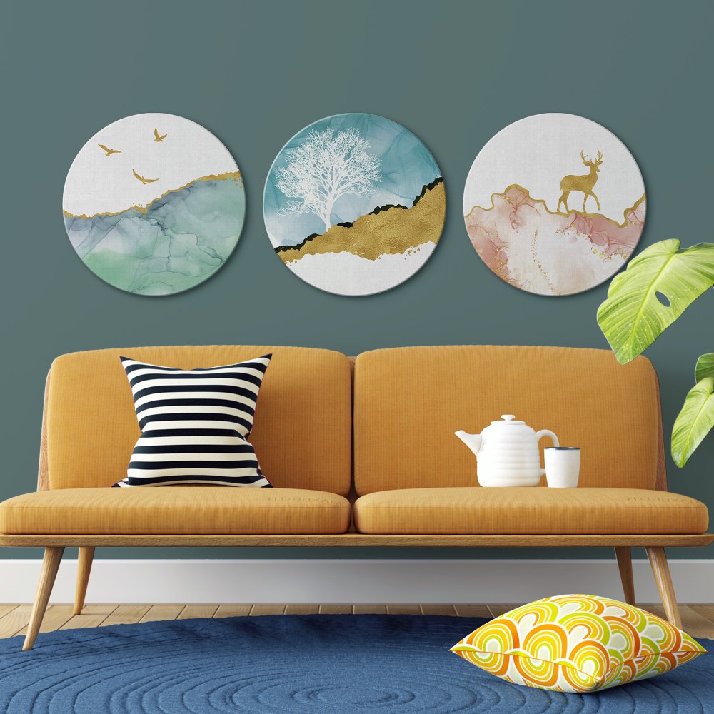 Golden Landscape Round