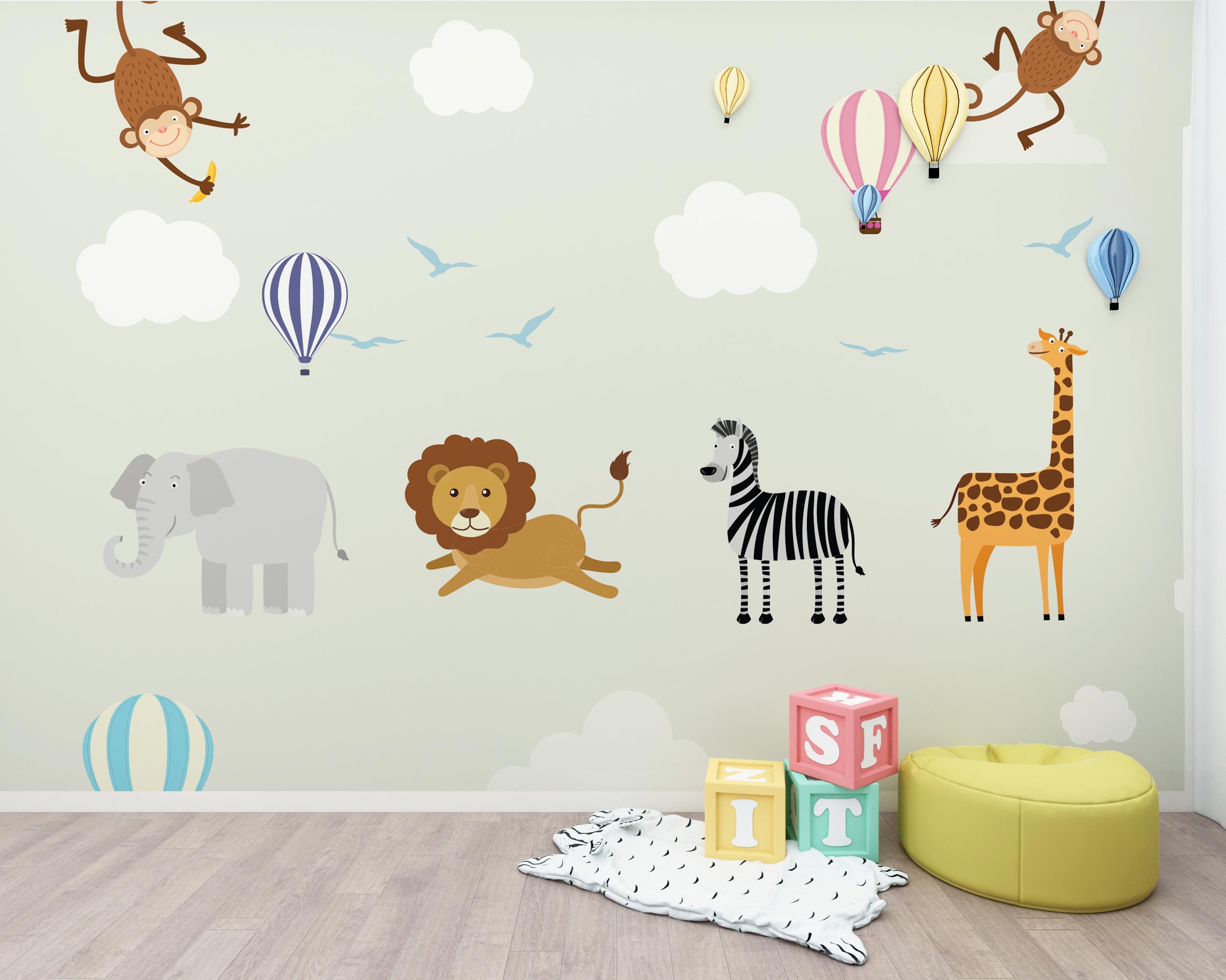 Animals Kids Room Wallpaper