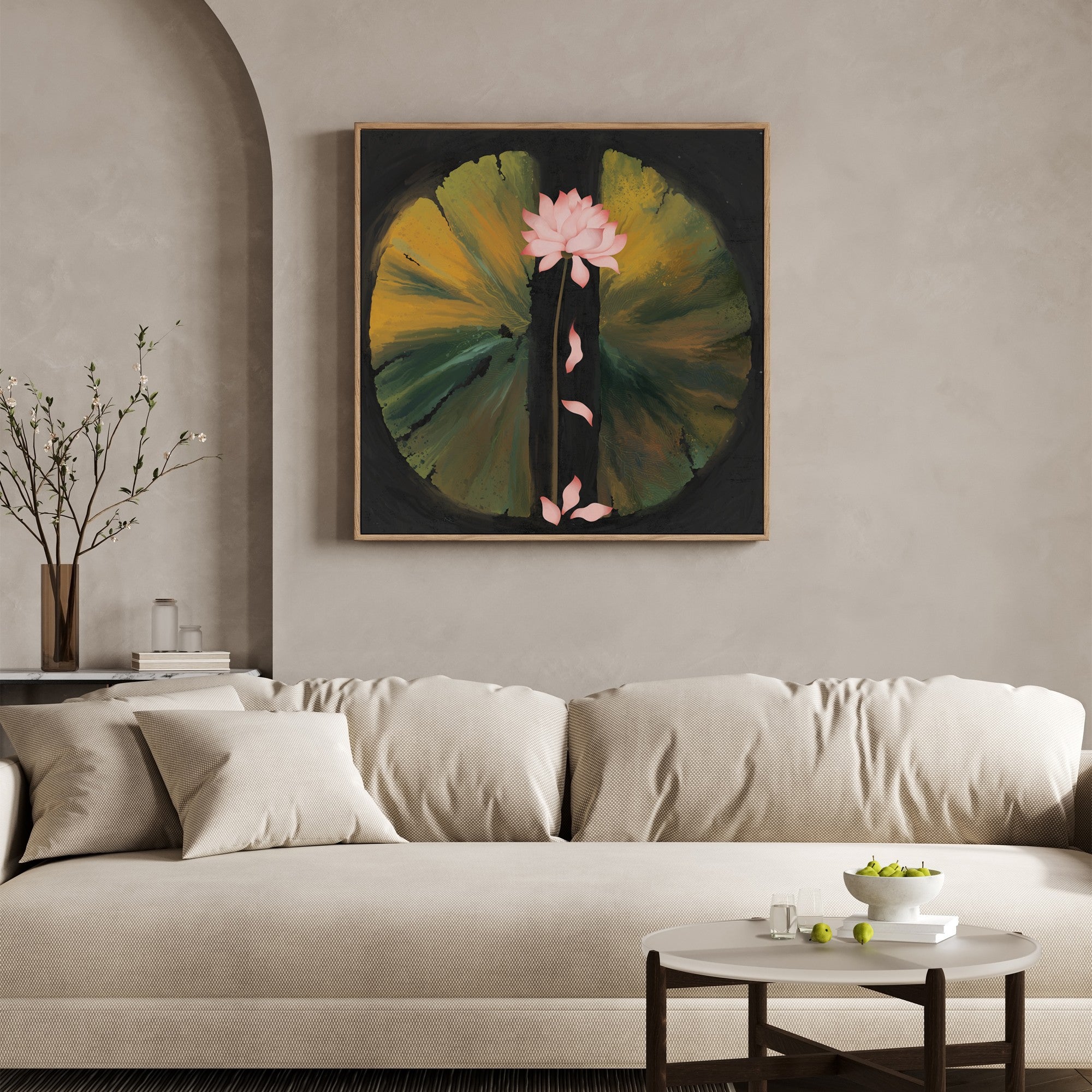 Awakening -Lotus Painting on Canvas