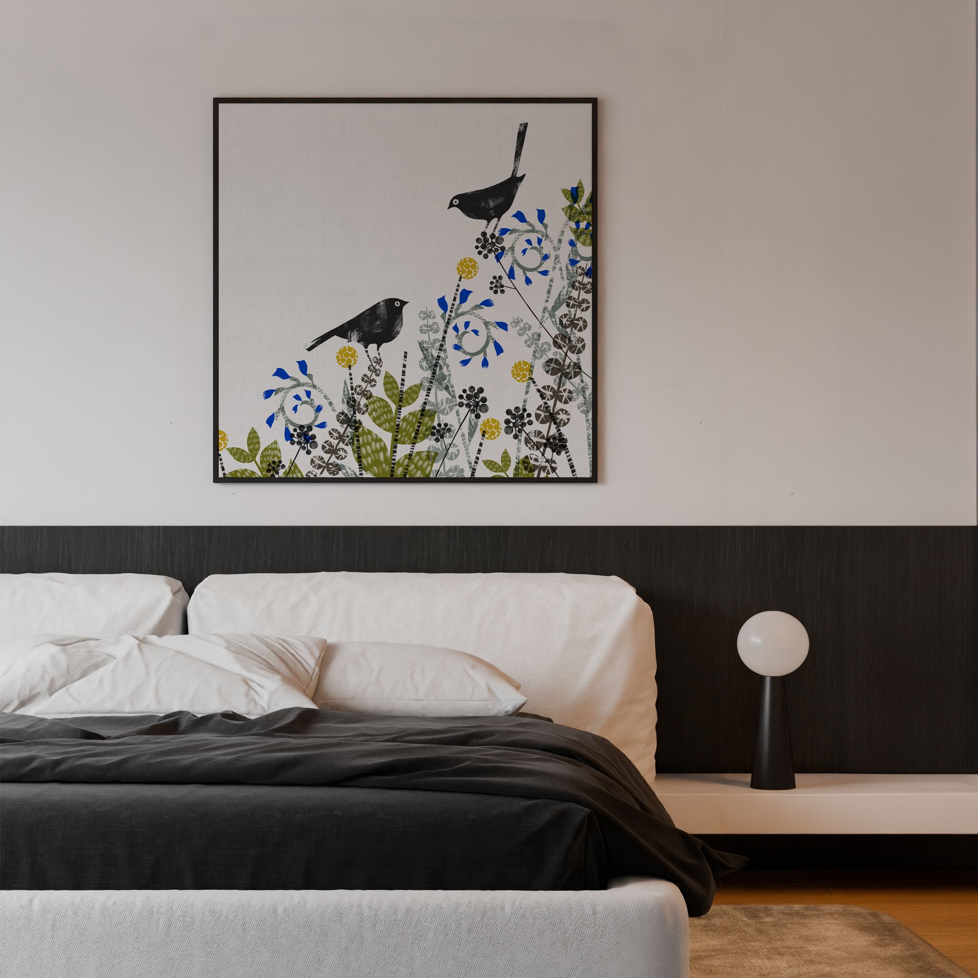 Birds In the Garden Wall Art