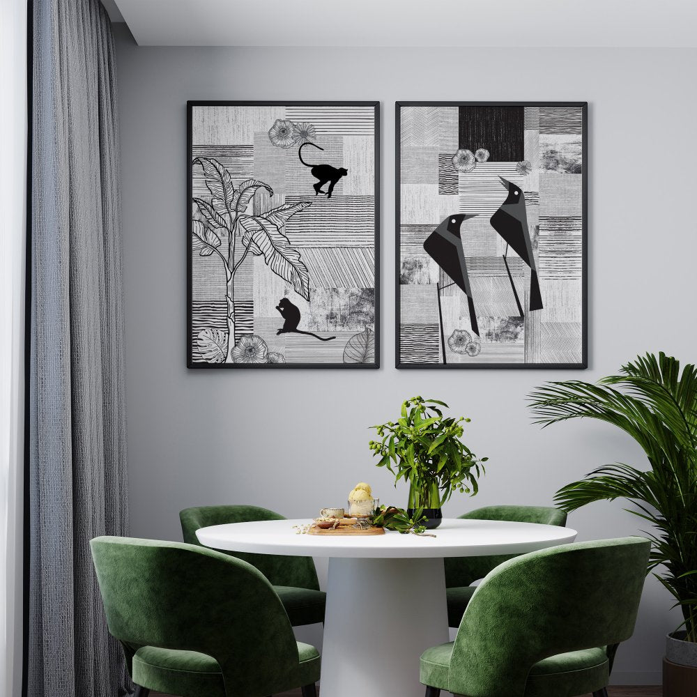 Minimalist Monochrome - Set of 2