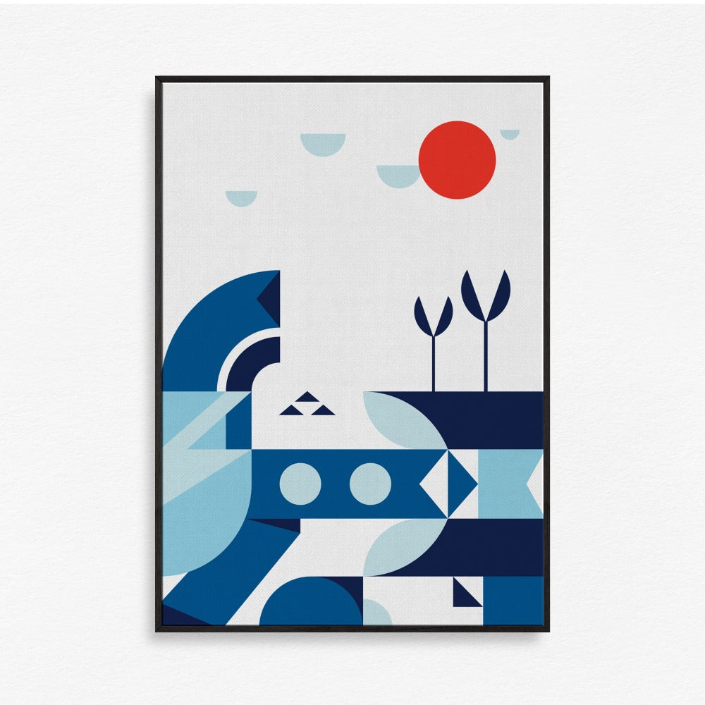 Landscape in Classic Blue