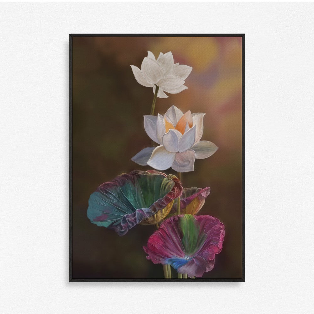 Pair of White Lotus