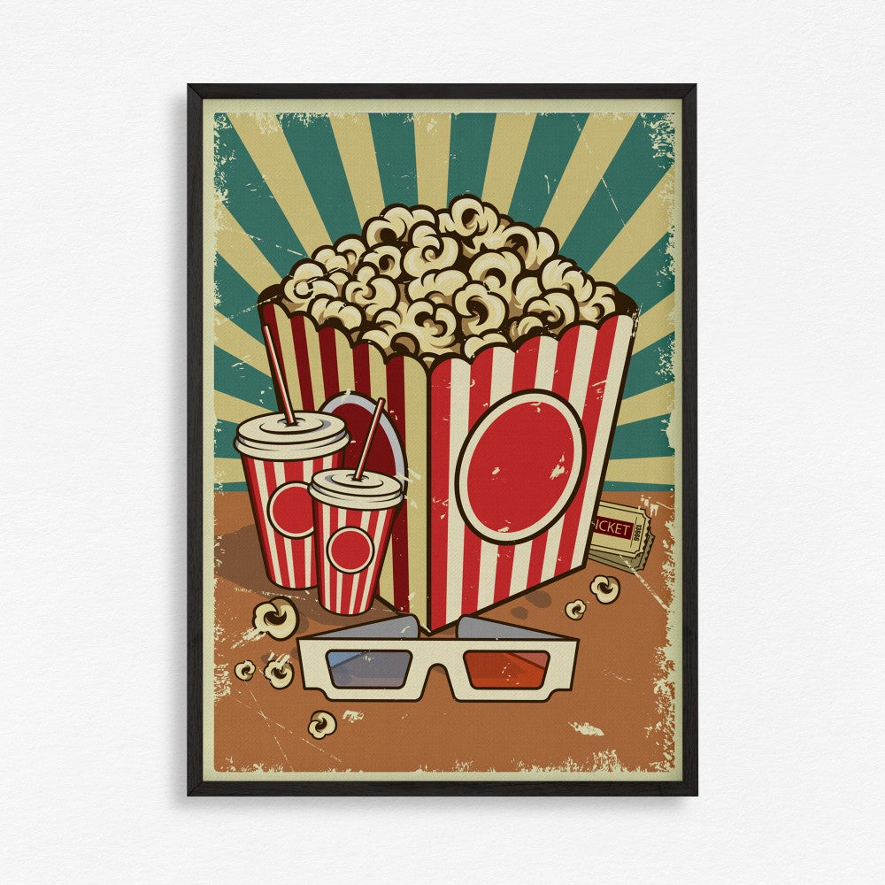 Retro Poster - Popcorn