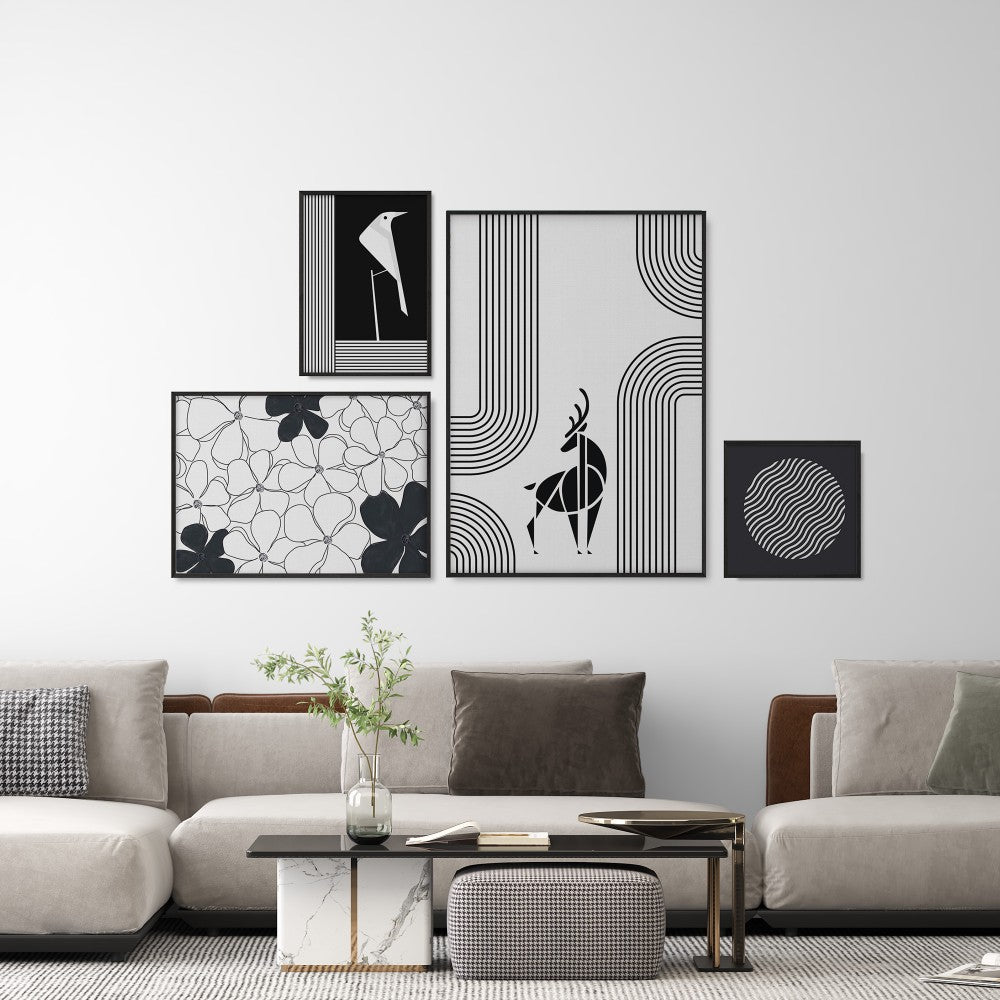 Monochrome Modernity - Set of 4