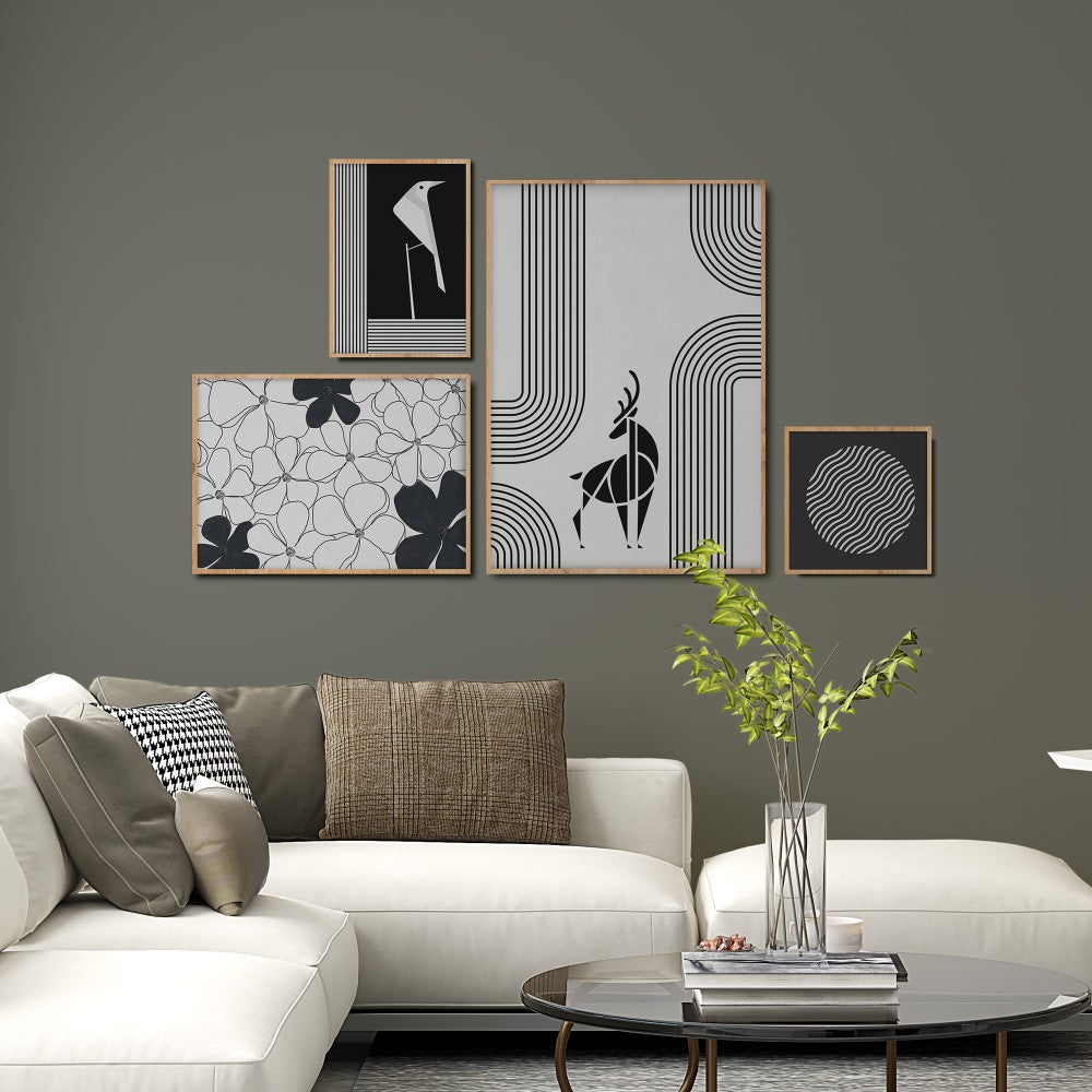 Monochrome Modernity - Set of 4