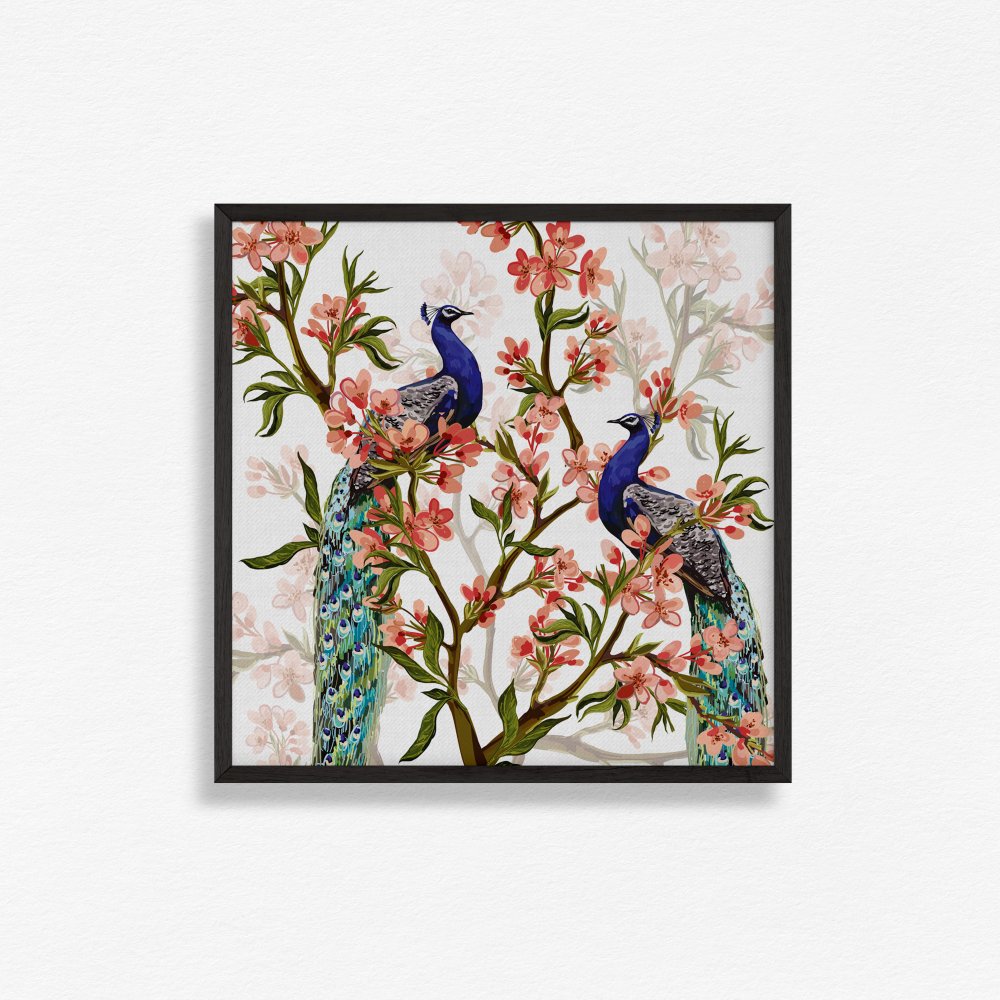 Peacock with Floral Galore
