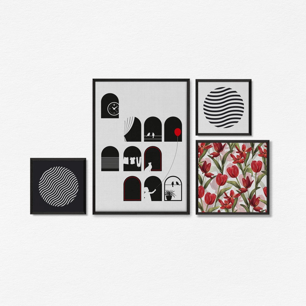 Classic Contrast - Set of 4