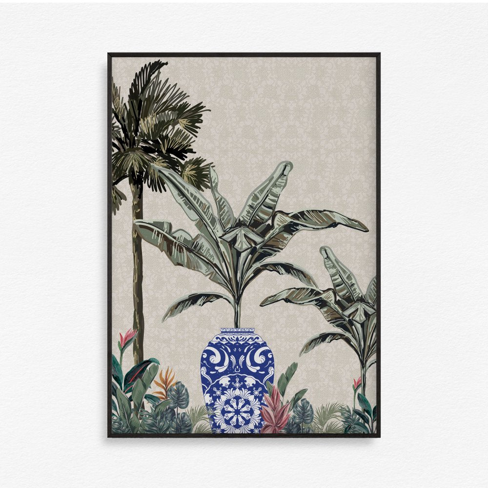 Tropical with indigo touch