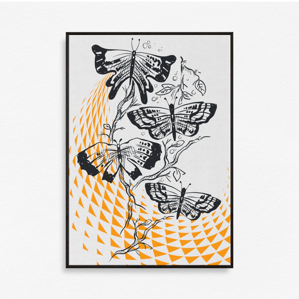 Butterfly - Ink On Canvas