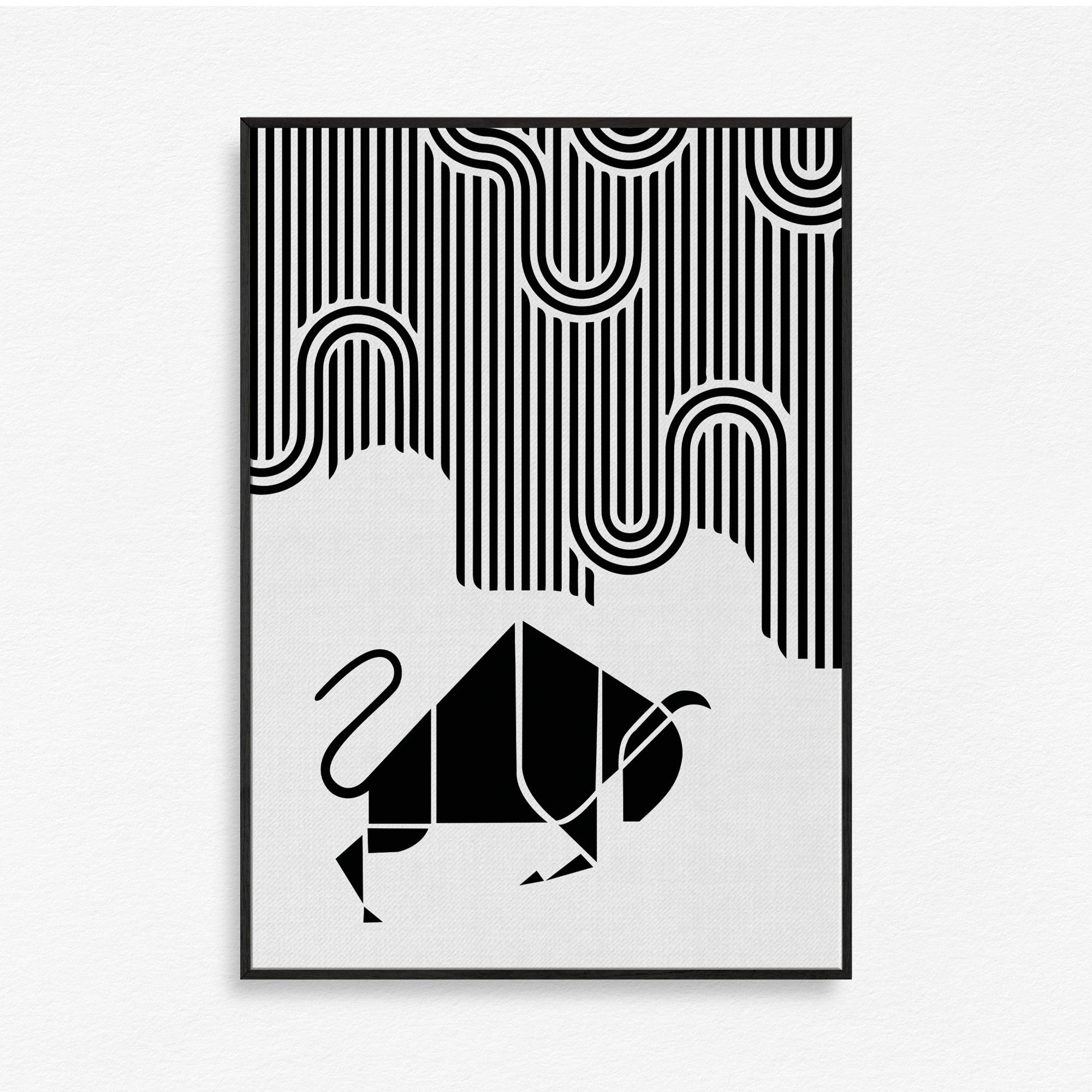 A Region of Activity Bull Wall Art Painting